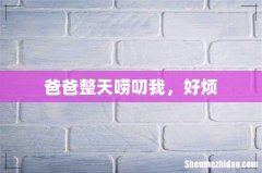 爸爸整天唠叨我，好烦
