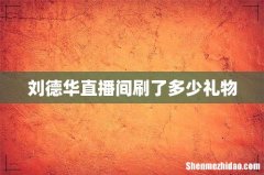刘德华直播间刷了多少礼物