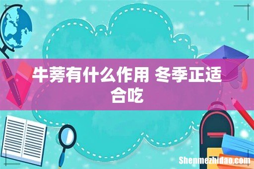 牛蒡有什么作用 冬季正适合吃