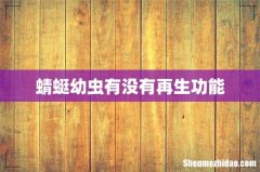 蜻蜓幼虫有没有再生功能