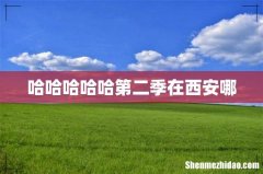 哈哈哈哈哈第二季在西安哪