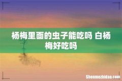 杨梅里面的虫子能吃吗 白杨梅好吃吗