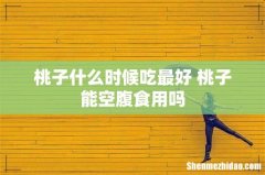 桃子什么时候吃最好 桃子能空腹食用吗