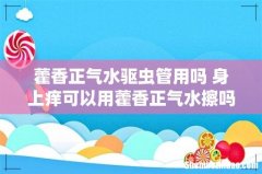 藿香正气水驱虫管用吗 身上痒可以用藿香正气水擦吗