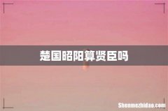 楚国昭阳算贤臣吗