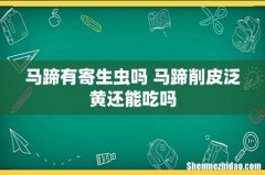 马蹄有寄生虫吗 马蹄削皮泛黄还能吃吗