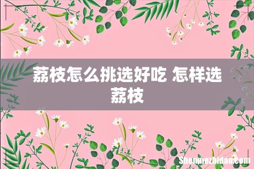 荔枝怎么挑选好吃 怎样选荔枝