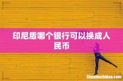 印尼盾哪个银行可以换成人民币