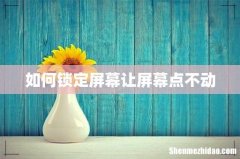 如何锁定屏幕让屏幕点不动