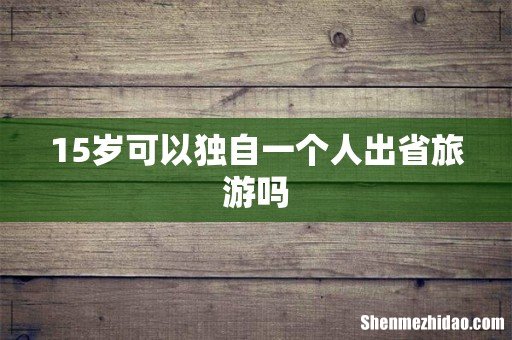 15岁可以独自一个人出省旅游吗
