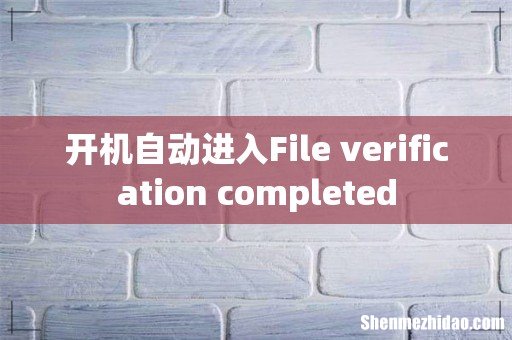 开机自动进入File verification completed