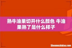 熟牛油果切开什么颜色 牛油果熟了是什么样子