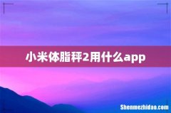 小米体脂秤2用什么app