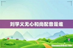 刘学义无心和尚配音是谁
