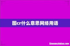 图cr什么意思网络用语