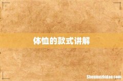 体恤的款式讲解