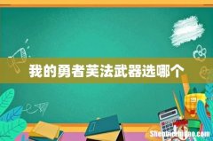我的勇者芙法武器选哪个