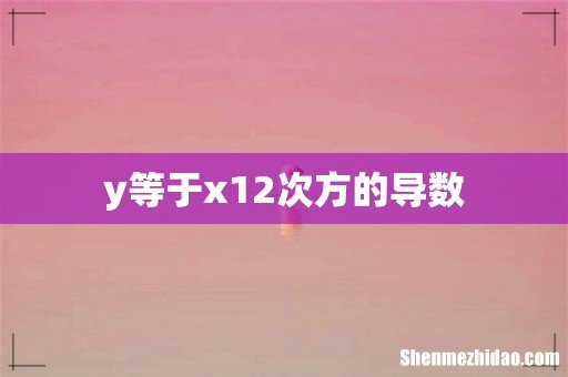 y等于x12次方的导数