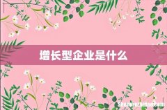 增长型企业是什么