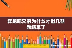 奔跑吧兄弟为什么才出几期就结束了