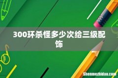 300环杀怪多少次给三级配饰