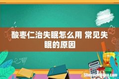 酸枣仁治失眠怎么用 常见失眠的原因