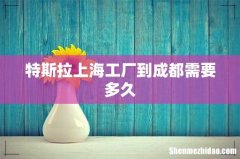特斯拉上海工厂到成都需要多久