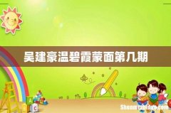 吴建豪温碧霞蒙面第几期