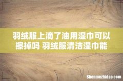 羽绒服上滴了油用湿巾可以擦掉吗 羽绒服清洁湿巾能擦皮衣吗