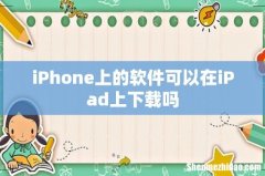 iPhone上的软件可以在iPad上下载吗