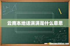 云南本地话满满是什么意思