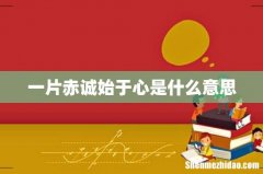 一片赤诚始于心是什么意思