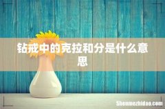 钻戒中的克拉和分是什么意思