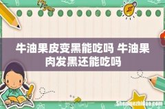 牛油果皮变黑能吃吗 牛油果肉发黑还能吃吗