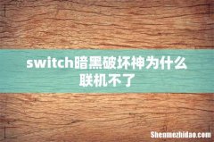 switch暗黑破坏神为什么联机不了