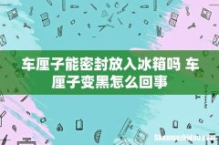车厘子能密封放入冰箱吗 车厘子变黑怎么回事