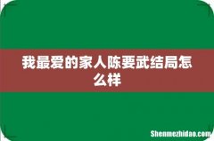 我最爱的家人陈要武结局怎么样