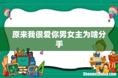 原来我很爱你男女主为啥分手