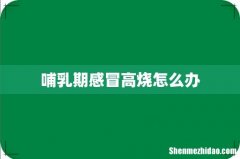 哺乳期感冒高烧怎么办