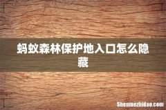 蚂蚁森林保护地入口怎么隐藏