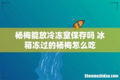 杨梅能放冷冻室保存吗 冰箱冻过的杨梅怎么吃