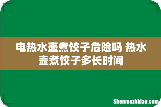 电热水壶煮饺子危险吗 热水壶煮饺子多长时间
