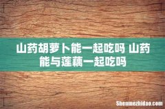 山药胡萝卜能一起吃吗 山药能与莲藕一起吃吗