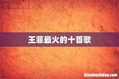 王菲最火的十首歌