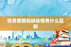 侠骨柔情和峡谷情有什么区别