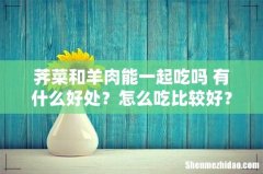 荠菜和羊肉能一起吃吗 有什么好处？怎么吃比较好？