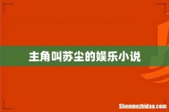 主角叫苏尘的娱乐小说
