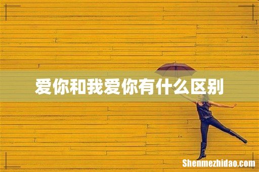 爱你和我爱你有什么区别