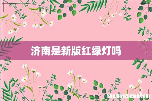 济南是新版红绿灯吗