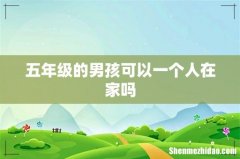 五年级的男孩可以一个人在家吗